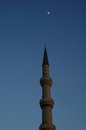Free Minaret And Moon Stock Photography - 8362542