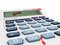 Free 3D Model Calculator With Blood. Royalty Free Stock Image - 8363556