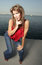 Free Woman On A Blue Sky Stock Photo - 8365980