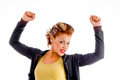 Free Close Up Of Attractive Woman In Winning Gesture Stock Photo - 8375920