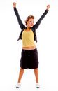 Free Standing Sexy Woman Showing Winning Gesture Royalty Free Stock Photo - 8375925