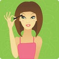 Free Girl With Mascara Stock Photography - 8382162