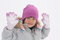 Free Asian Girl Playing In Snow Royalty Free Stock Photography - 8382107