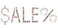 Free Many People Isolated Over White With Text Royalty Free Stock Photos - 8390678