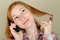 Free Woman Speaks On The Mobile Phone Royalty Free Stock Image - 8399836