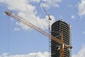 Free Crane With Office Buildings Royalty Free Stock Photo - 848665