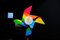 Free Colorful Paper Windmill In The Hall Royalty Free Stock Photos - 8405848