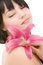 Free Young Woman With Lily Flower Stock Images - 8417684