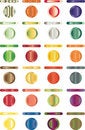 Free Button, Set Of Buttons That Are Metal And Light Stock Photo - 8426470