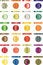 Free Button, Set Of Buttons That Are Metal And Light Stock Photo - 8426470