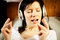 Free Woman Listening Music And Singing Royalty Free Stock Photos - 8431308
