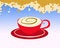 Free Red Cup Of Milk And Coffee Royalty Free Stock Image - 8435816