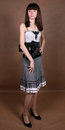 Free Graceful Girl With A Bag Royalty Free Stock Image - 8449116