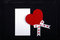 Free Red Heart With Empty Card. Royalty Free Stock Photos - 8442278