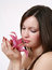 Free The Girl With A Flower Royalty Free Stock Image - 8450566