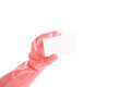 Free Hand And A Card  On White Royalty Free Stock Images - 8472769