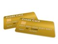 Free Two Golden Credit Card Stock Images - 8474014