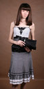 Free Graceful Girl With A Lady Bag Royalty Free Stock Photo - 8474315
