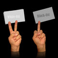 Free Visit Card Holders For White And Black List Stock Photos - 8476413