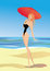 Free Blond Woman Walk On The Beach Stock Photos - 8475693