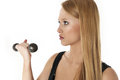 Free Woman Lifting A Weight Royalty Free Stock Image - 8492586