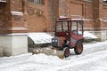 Free Snowplow Is Ready To Prepare To Clean The Road. Stock Photo - 8496870