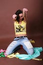 Free The Young Beautiful Girl During Active Leisure Royalty Free Stock Image - 8498306