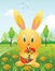 Free Easter Rabbit With Easter Egg Royalty Free Stock Images - 8498619