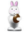 Free Cute Bunny And A Easter Egg Royalty Free Stock Image - 8499976