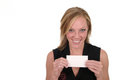 Free Woman Holding Blank Card 5 Stock Photo - 850000