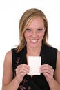 Free Woman Holding Blank Card 8 Royalty Free Stock Photos - 850018