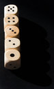 Free Row Of Wooden Dice Stock Photos - 857093