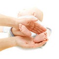 Free Baby S Feet In Parent S Hands Royalty Free Stock Photos - 8506008