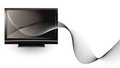 Free Futuristic Design With Tv And Wavy Lines Royalty Free Stock Photos - 8511518