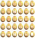 Free Easter Egg Font - Yellow And Orange Royalty Free Stock Photos - 8519128
