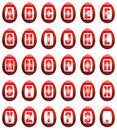 Free Easter Egg Font - Red Royalty Free Stock Photography - 8519137