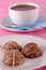 Free Tea And Biscuits On Pink Royalty Free Stock Photos - 8510098