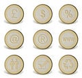 Free Coin Icons Royalty Free Stock Image - 8523196