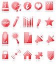 Free Red And White Icons Royalty Free Stock Images - 8538039