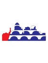 Free Des Moines Outline With Flag Royalty Free Stock Photos - 8542738
