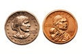Free American Dollar Coin Comparison Royalty Free Stock Photography - 8547267