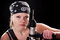 Free Severe Young Woman With A Drill Stock Photo - 8544810