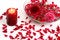 Free Candle And Petals A Flower Royalty Free Stock Images - 8547309