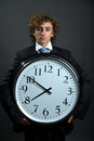 Free Businessman With Clock Royalty Free Stock Photography - 8556597