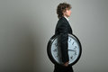 Free Businessman With Clock Stock Image - 8556671