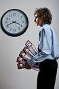 Free Businessman With Folders Stock Photography - 8556812