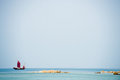 Free Traditional Chinese Junk Boat On The Horizon Royalty Free Stock Photo - 8558575