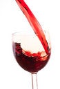 Free Pour The Wine Into The Glass On A White Background Royalty Free Stock Photo - 8576735