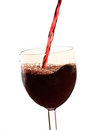 Free Pour The Wine Into The Glass On A White Background Royalty Free Stock Photo - 8576745
