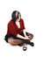 Free Girl Sitting On Floor. Royalty Free Stock Image - 8589616